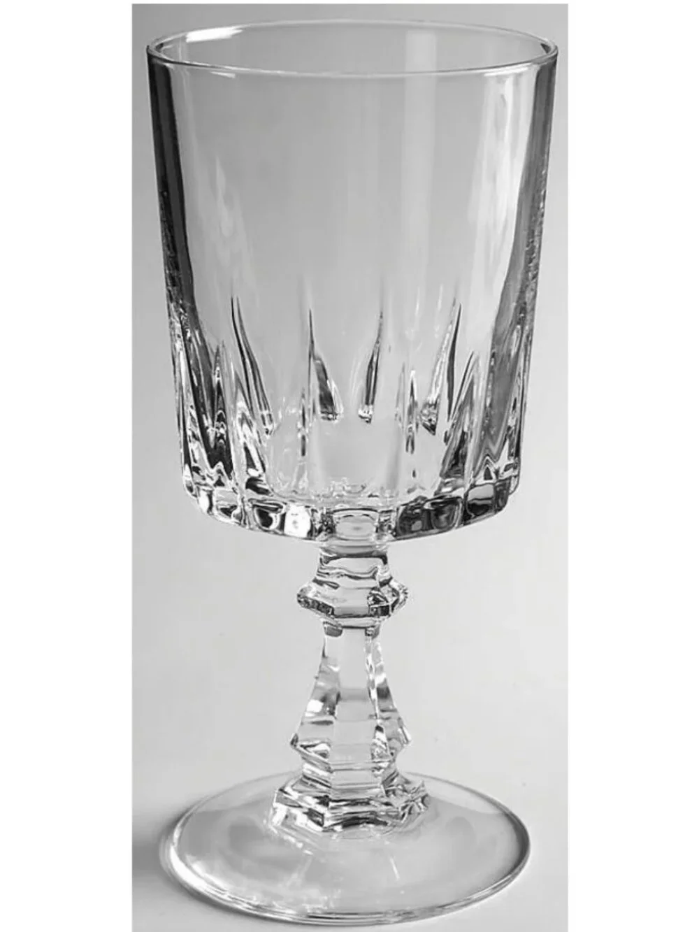 VTG Cristal d'Arques Durand Louvre Wine Glass 6 Ounces France Crystal Set of 6